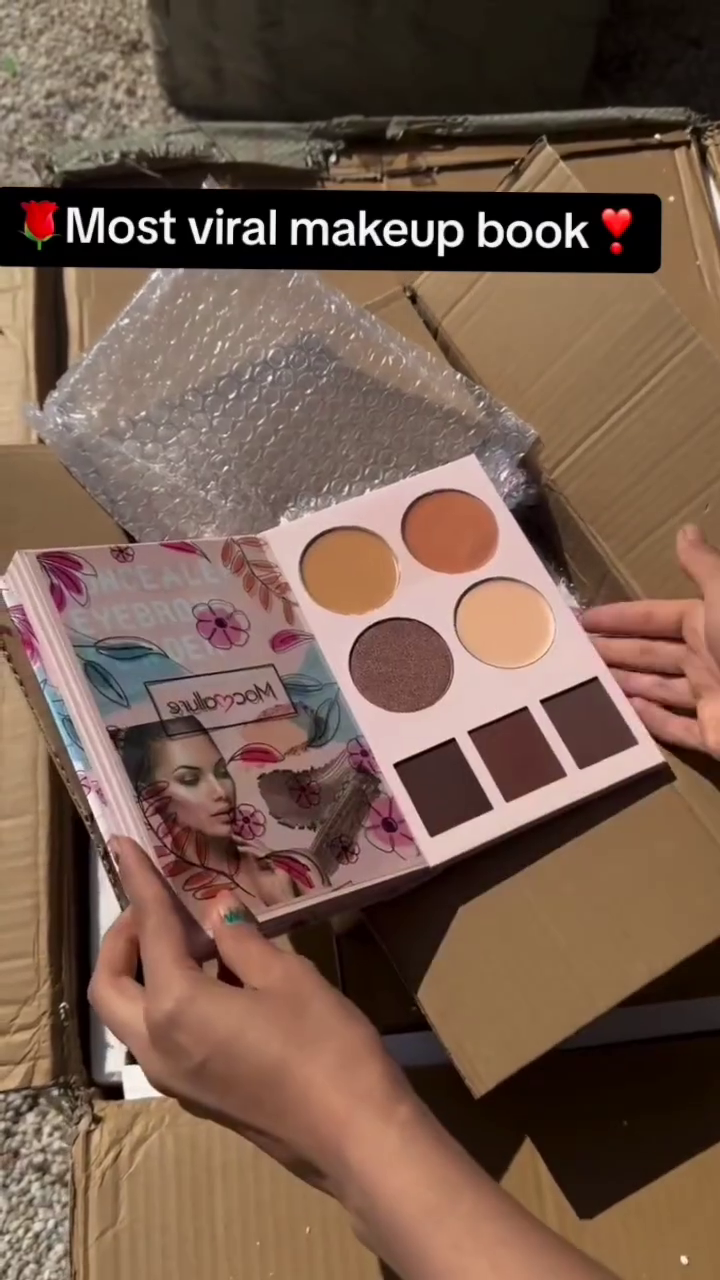 All-in-One Floral Makeup Book – Viral Multi-Shade Eyeshadow and Face Palette with Shimmer, Matte & Nude Tones in a Stylish Gift-Ready Packaging