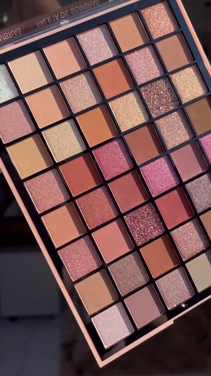 Ultimate 54-Color Eyeshadow Palette Featuring Matte, Shimmer, and Glitter Finishes in Warm, Neutral, and Pink Tones – Professional Pigmented Blendable Shades for All Skin Tones