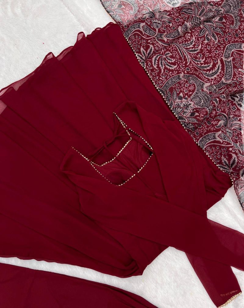 Letest New Plan Gown With Digital Print Dupatta