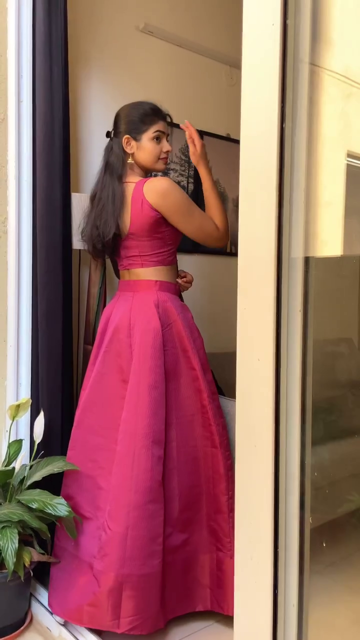 Designer Jacquard Pink Lehenga Choli