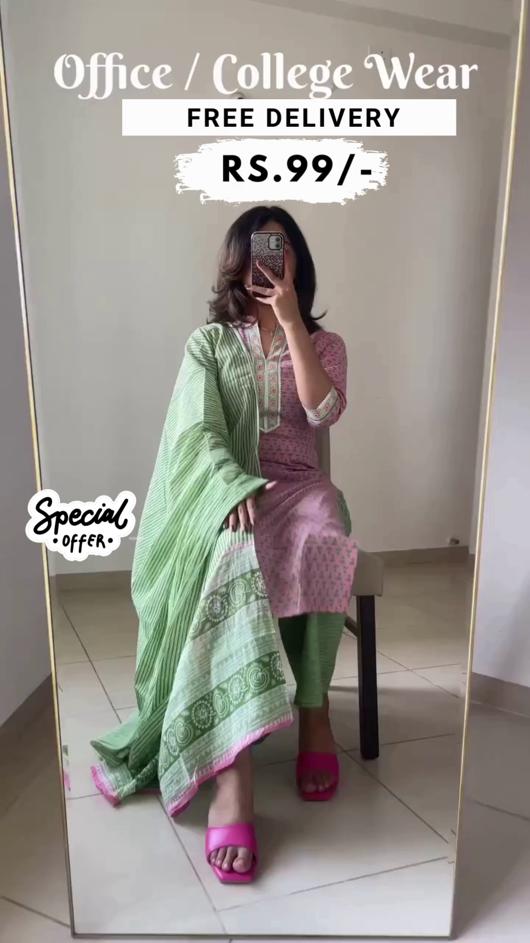 Women Silk Blend Kurta Trouser Set