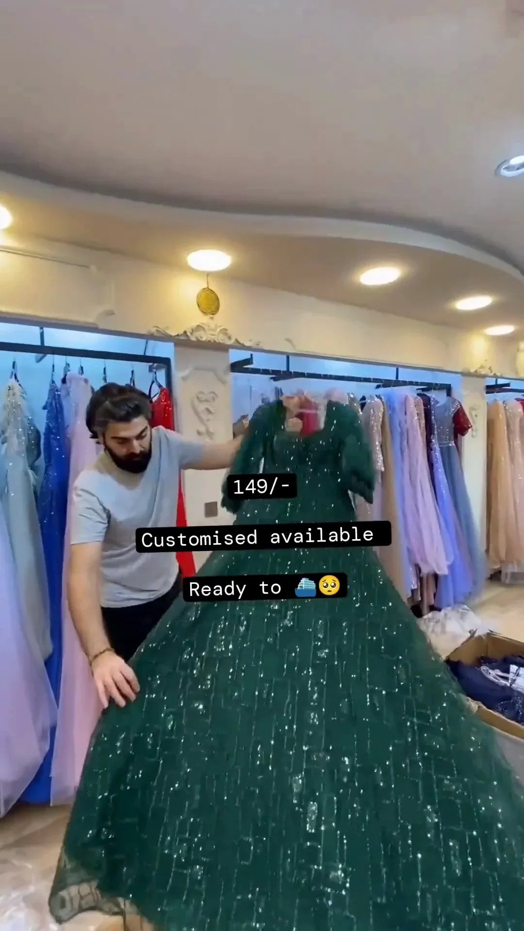 JESANI WOMEN'S MONO NET EMBROIDERED SEMI STITCH LONG GOWN (SEMI STITCH) GREEN