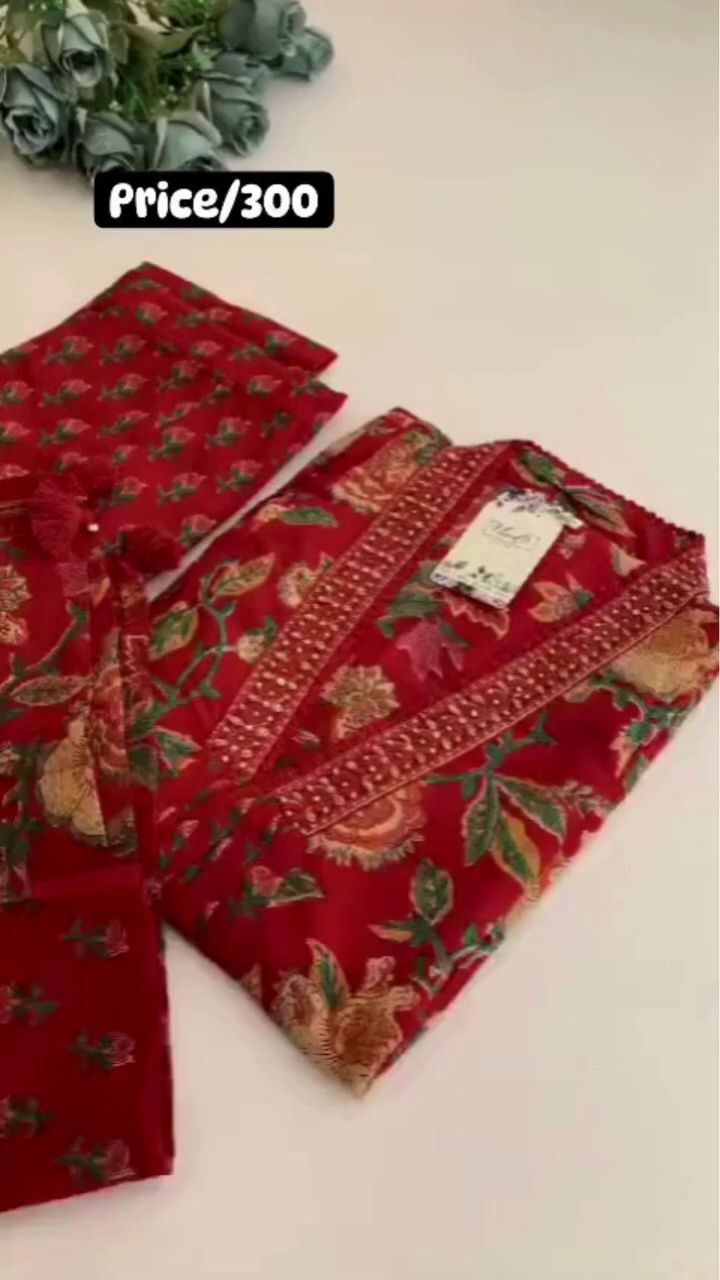 The Jaipuri Cotton Suit features a stunning denim blue and pure white print design