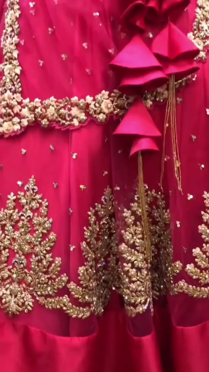 Pink Lehenga Choli in Net with Zari and Embroidery Work