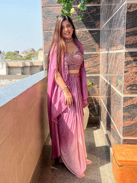 Lehenga Set With Embroidered Blouse And Dupatta