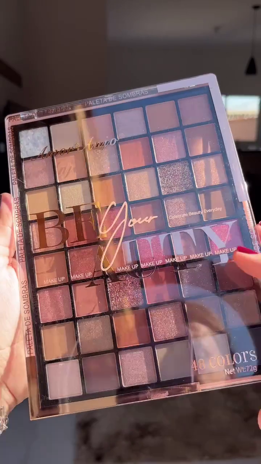 Ultimate 54-Color Eyeshadow Palette Featuring Matte, Shimmer, and Glitter Finishes in Warm, Neutral, and Pink Tones – Professional Pigmented Blendable Shades for All Skin Tones