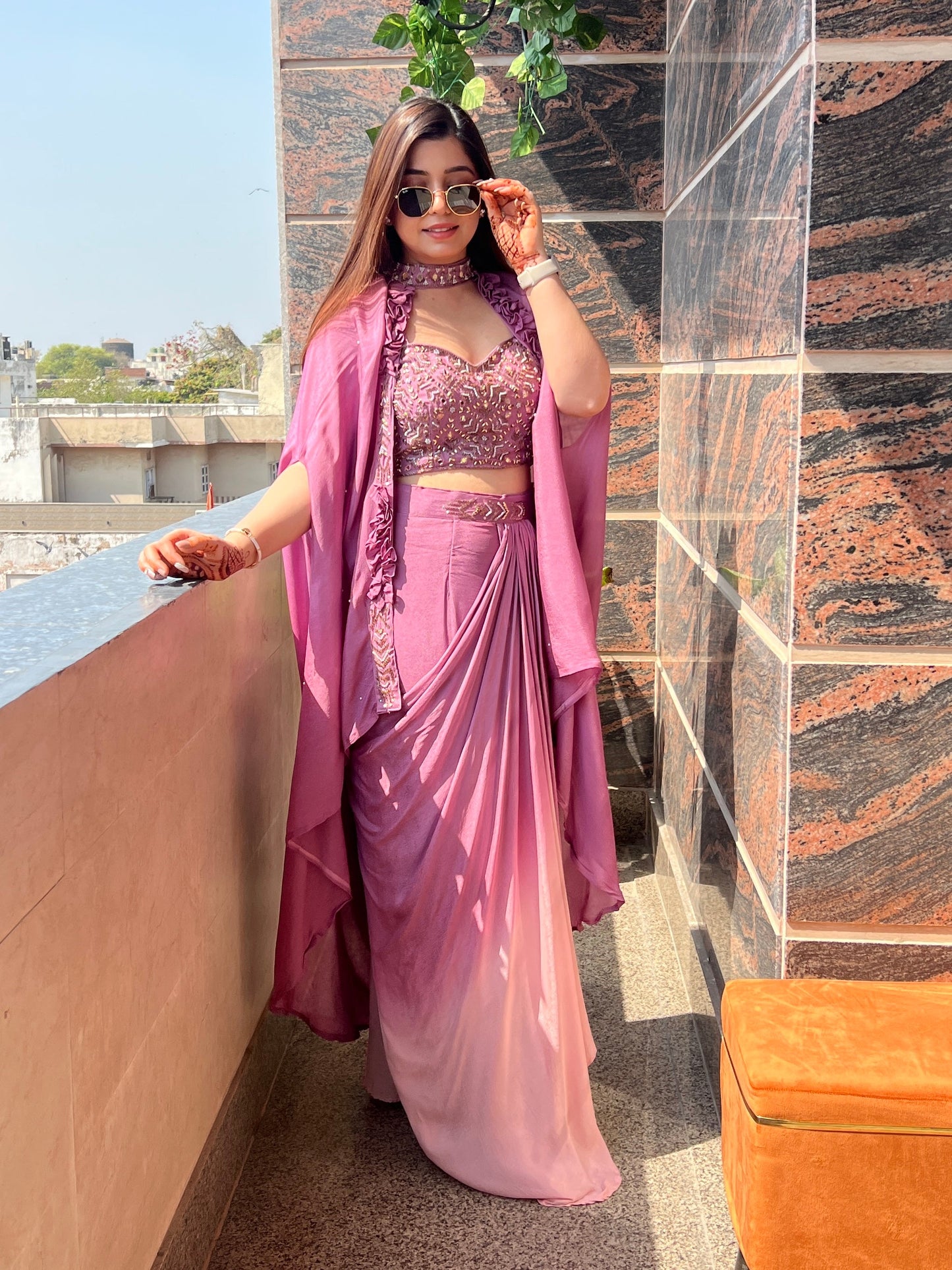 Lehenga Set With Embroidered Blouse And Dupatta