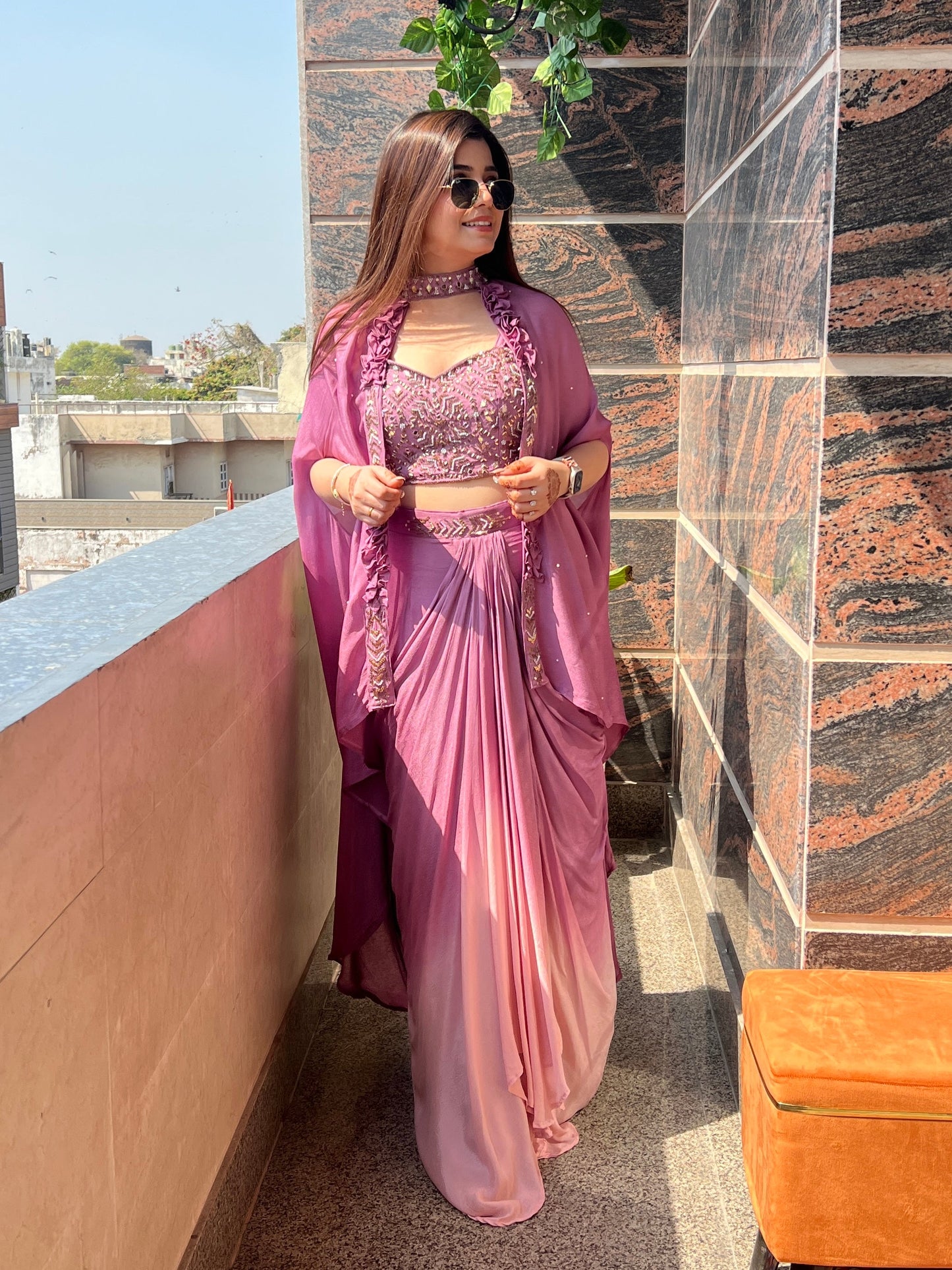 Lehenga Set With Embroidered Blouse And Dupatta