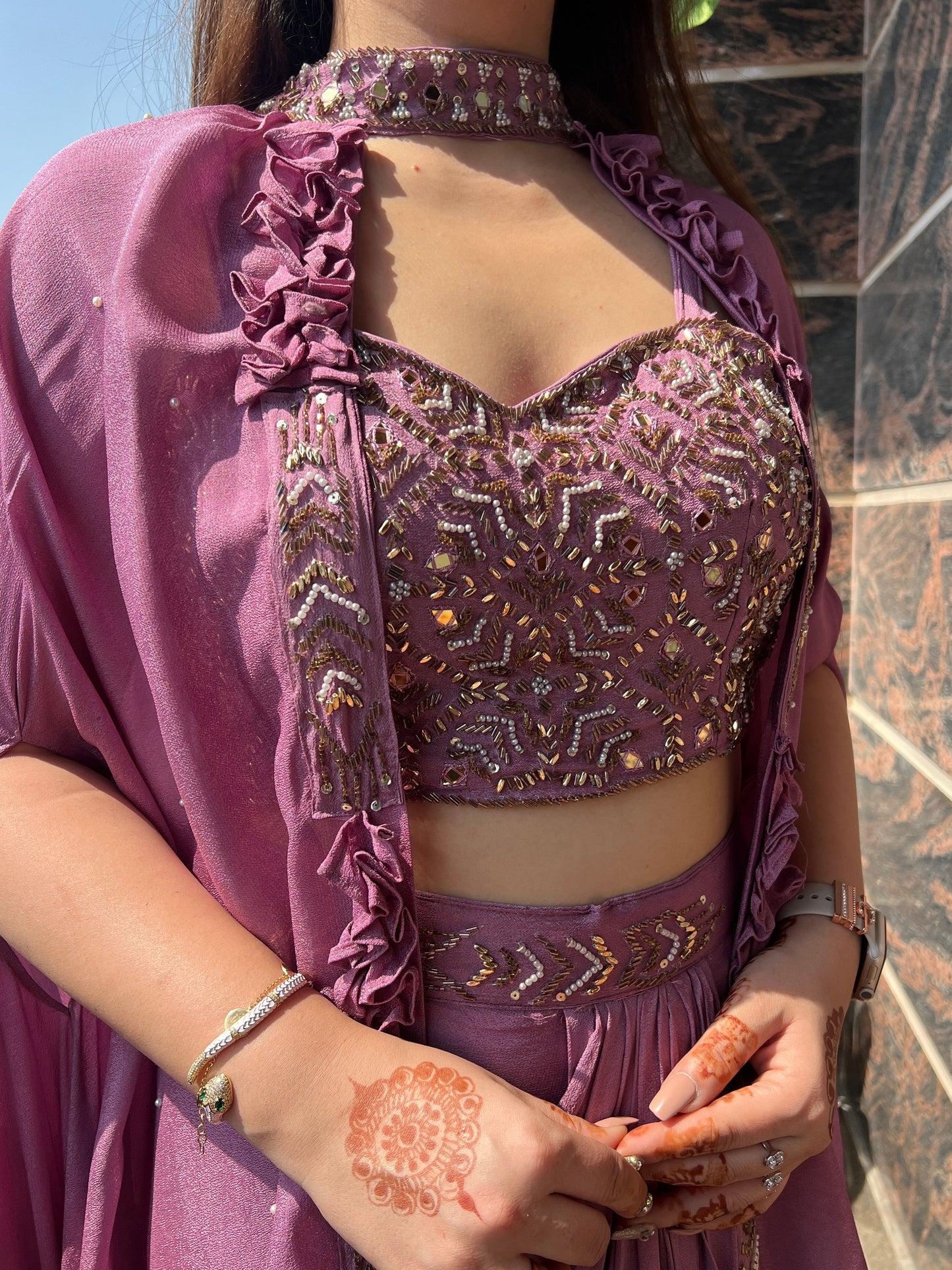 Lehenga Set With Embroidered Blouse And Dupatta