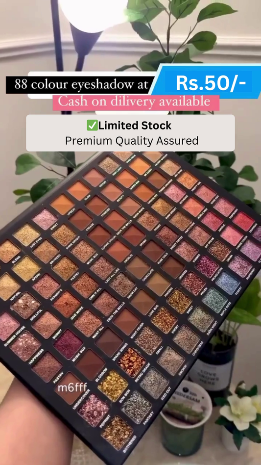 88-Color Premium Eyeshadow Palette with Rich Pigmentation and Shimmer-Matte Shades – Cash on Delivery Available, Limited Stock, Premium Quality Assured