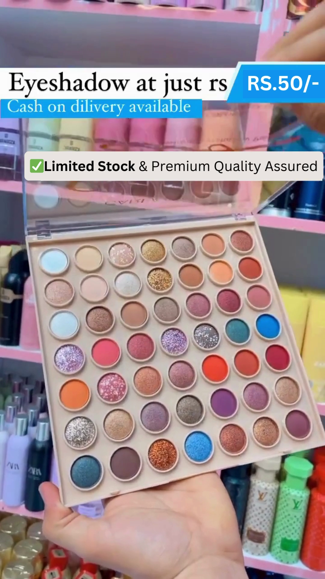 Highly Pigmented Multicolor Eyeshadow Palette with Matte, Shimmer & Glitter Shades – Premium Quality, Cash on Delivery Available, Limited Stock