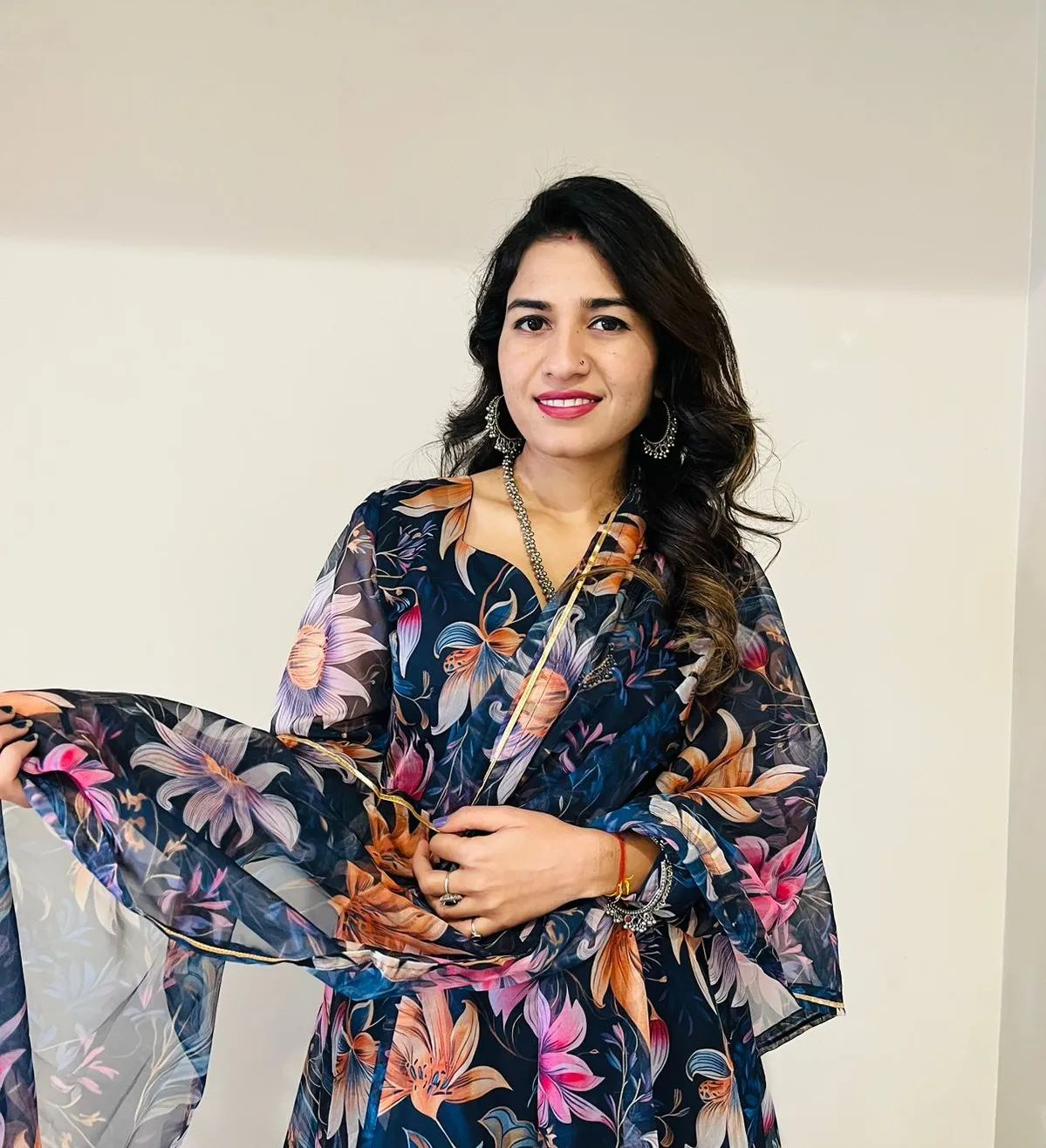 Party Wear Look Organza Taby Silk Gown