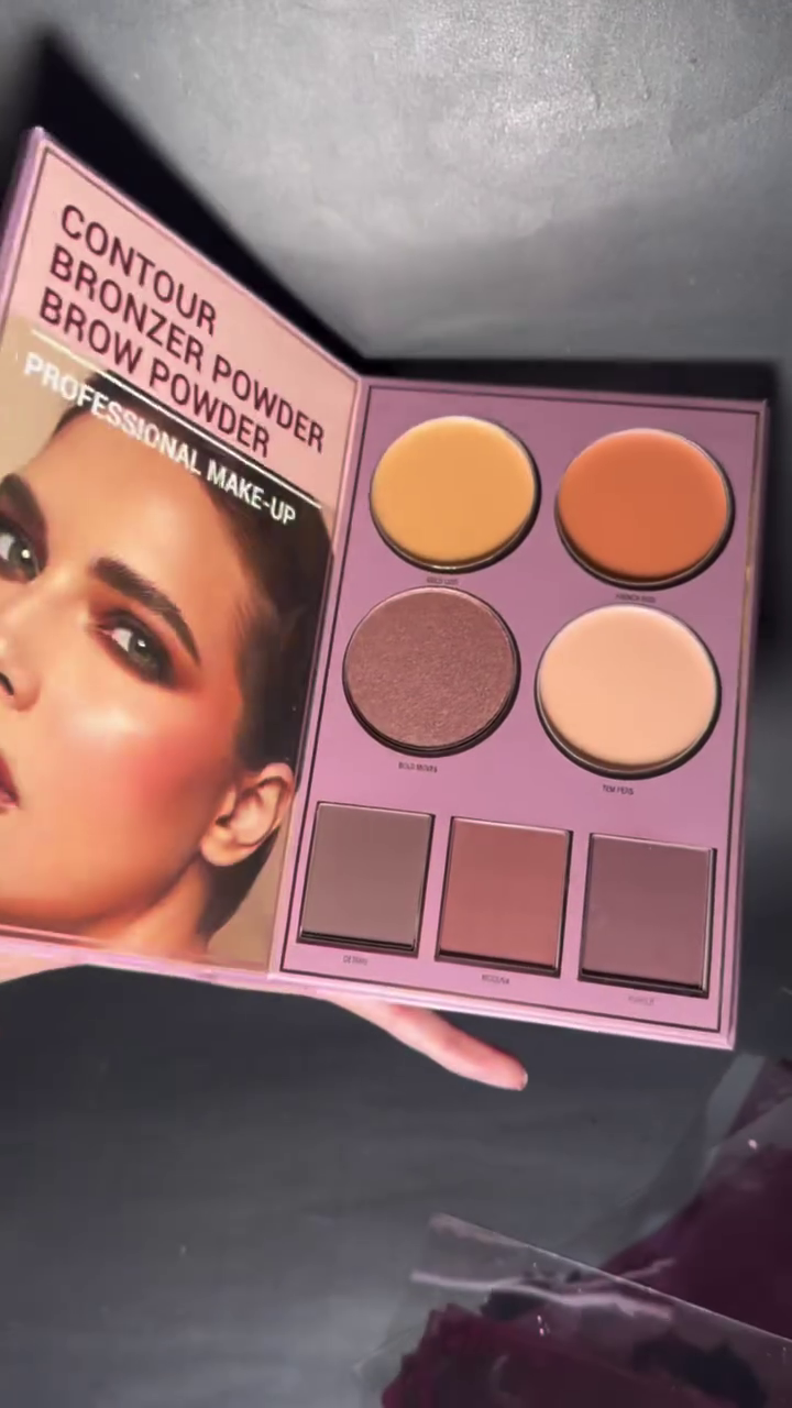 All-in-One Professional Makeup Book – 24-Color Lip Cream Palette, Contour, Bronzer, Highlighter, Brow Powder & Face Sculpting Set for Complete Glam Look