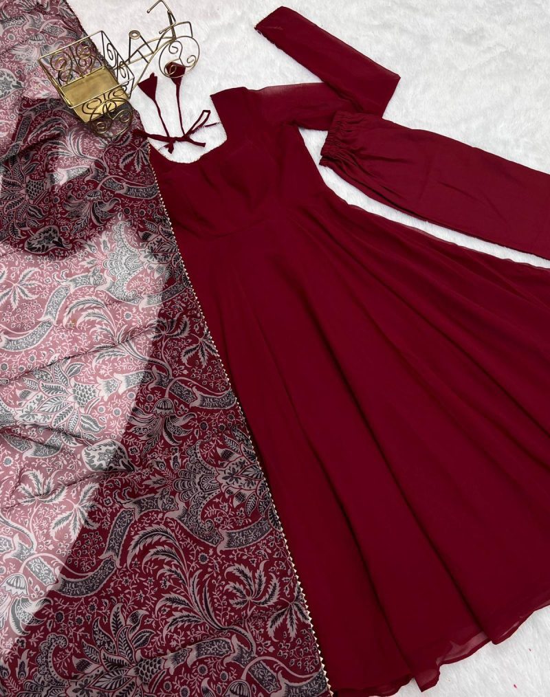 Letest New Plan Gown With Digital Print Dupatta