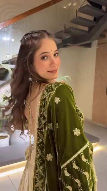 Designer Embroidered Cream Lehenga Choli Set with Heavy Tassel Detailing and Contrasting Velvet Dupatta for Festive and Wedding Wear