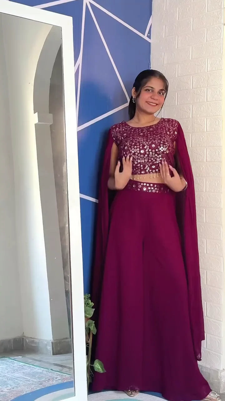 Black Anarkali Set Featuring Intricate Gold Embroidery on the Crop Top and Flowing Skirt, Paired with a Delicate Sheer Dupatta