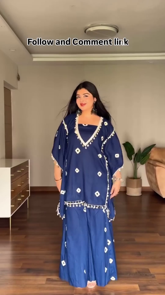 Bohemian Embroidered Ethnic Dress with Intricate Tassel Details and Vibrant Floral Embroidery for a Chic, Traditional Look