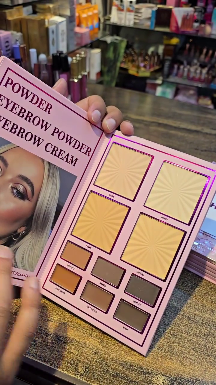 All-in-One Professional Makeup Book Palette with Face Powders, Contours, Eyebrow Powders, Creams and 24-Color Eyeshadow Collection Featuring Matte, Shimmer and Glitter Shades for Full Face Makeup