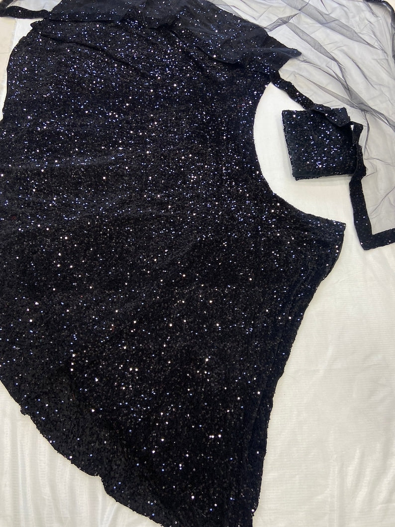 Indian Lehengas For Women Ready To Wear Party Wedding Wear Lehenga Choli Black Lehenga For Women Gift For Her Pakistani Lehenga Choli Gliter