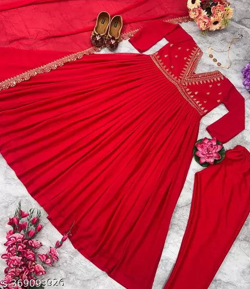 New Designer Party Wear Look Nayra Alia Cut Gown With Pant