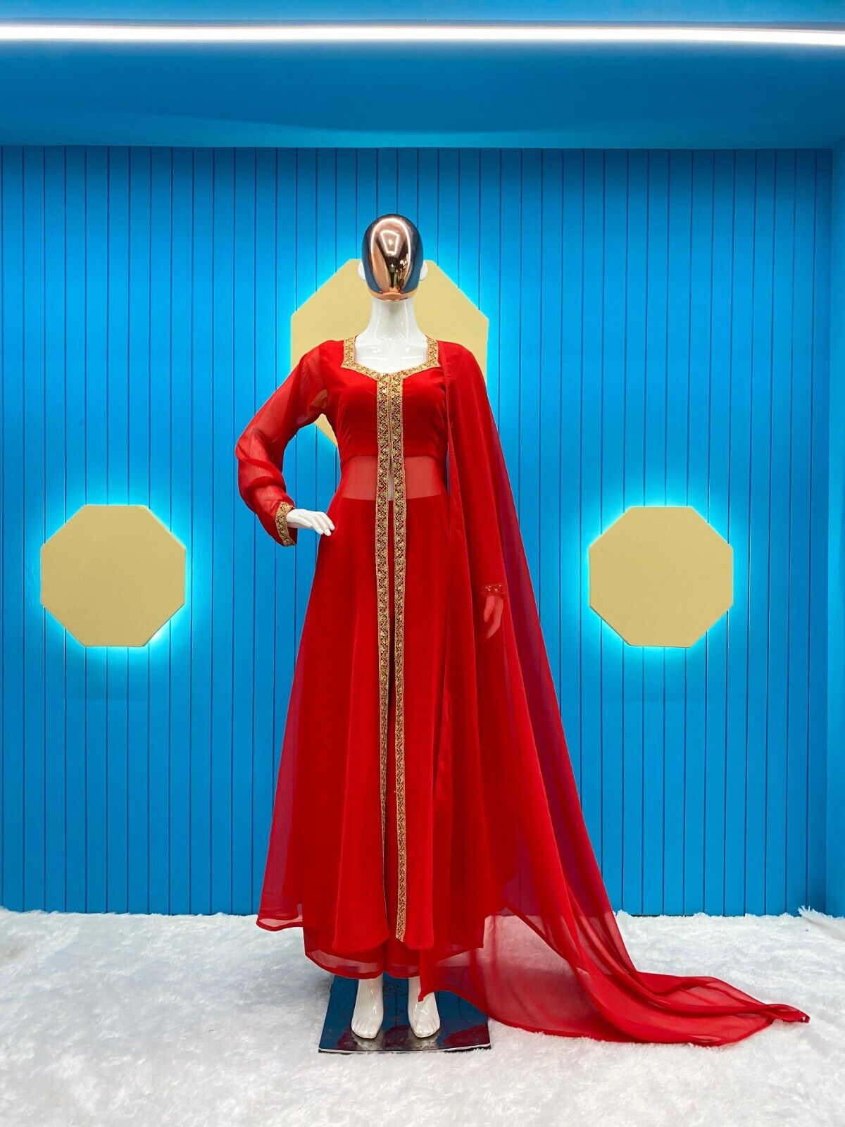 Indian Festival Wear Dress, Kurta Set With Pant Dupatta, Karwa Chauth Special Dress, Ready To Wear Suits, Partywear Ethnic Dress, 3pcs Set