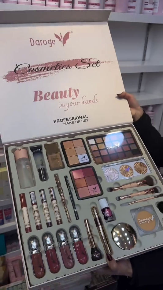 Premium Professional Makeup Kit – Full Cosmetics Combo with Brushes, Lipsticks & Palettes