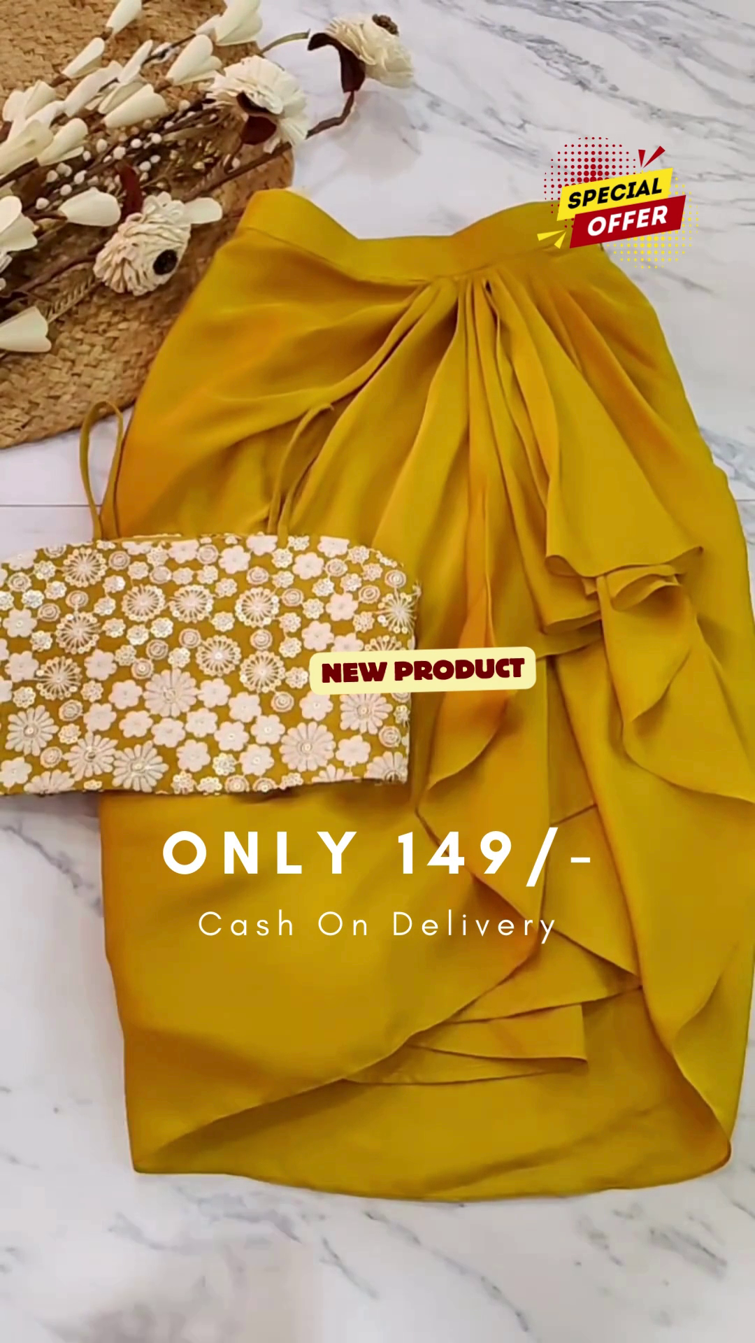 Georgette Kurta Skirt Ethnic Set