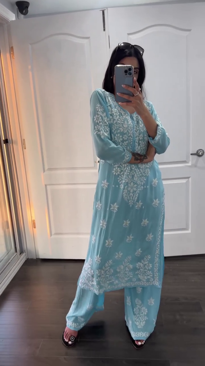 Women Cotton Rayon Palazzo Set