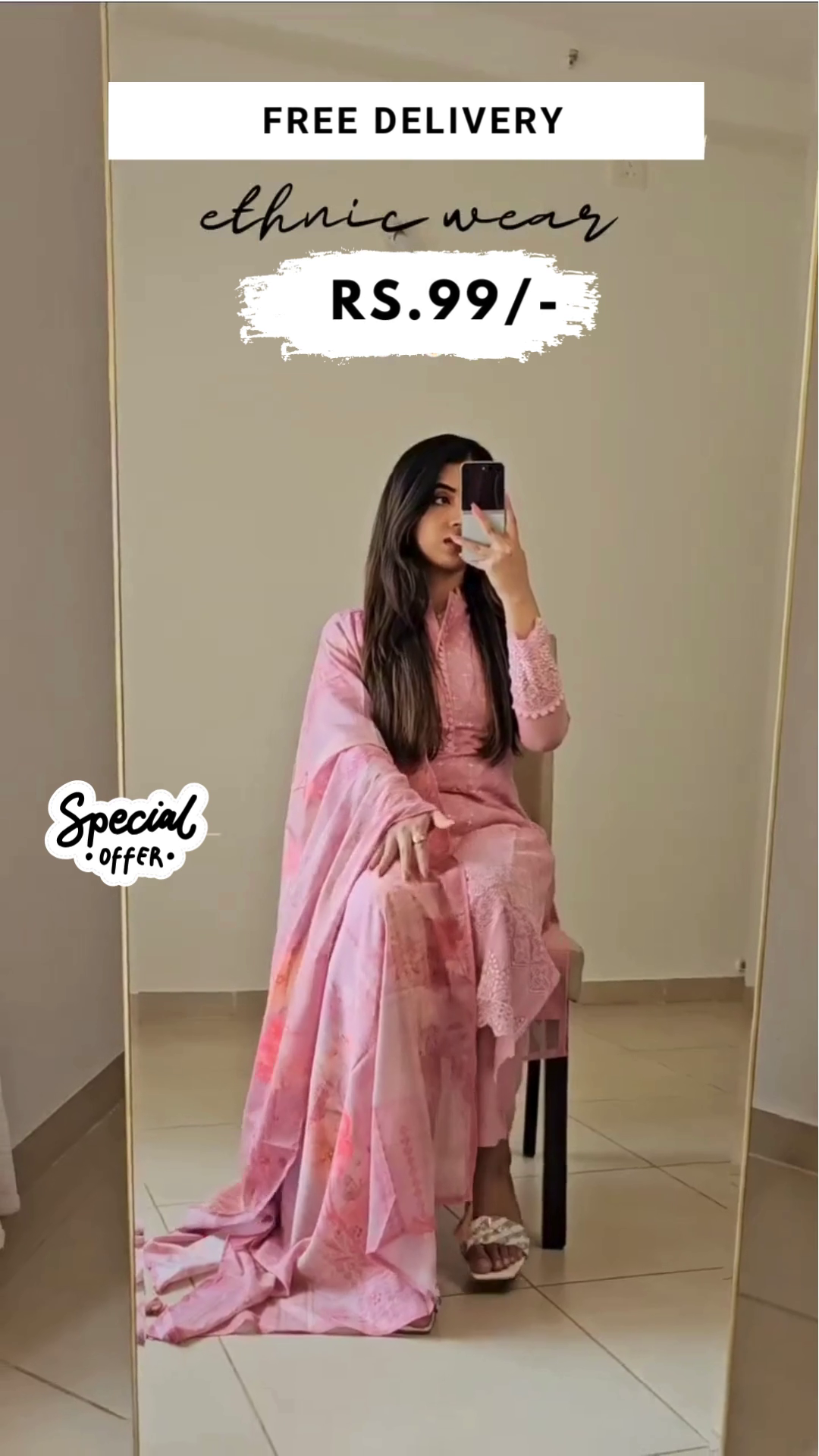 Women Silk Blend Kurta Trouser Set