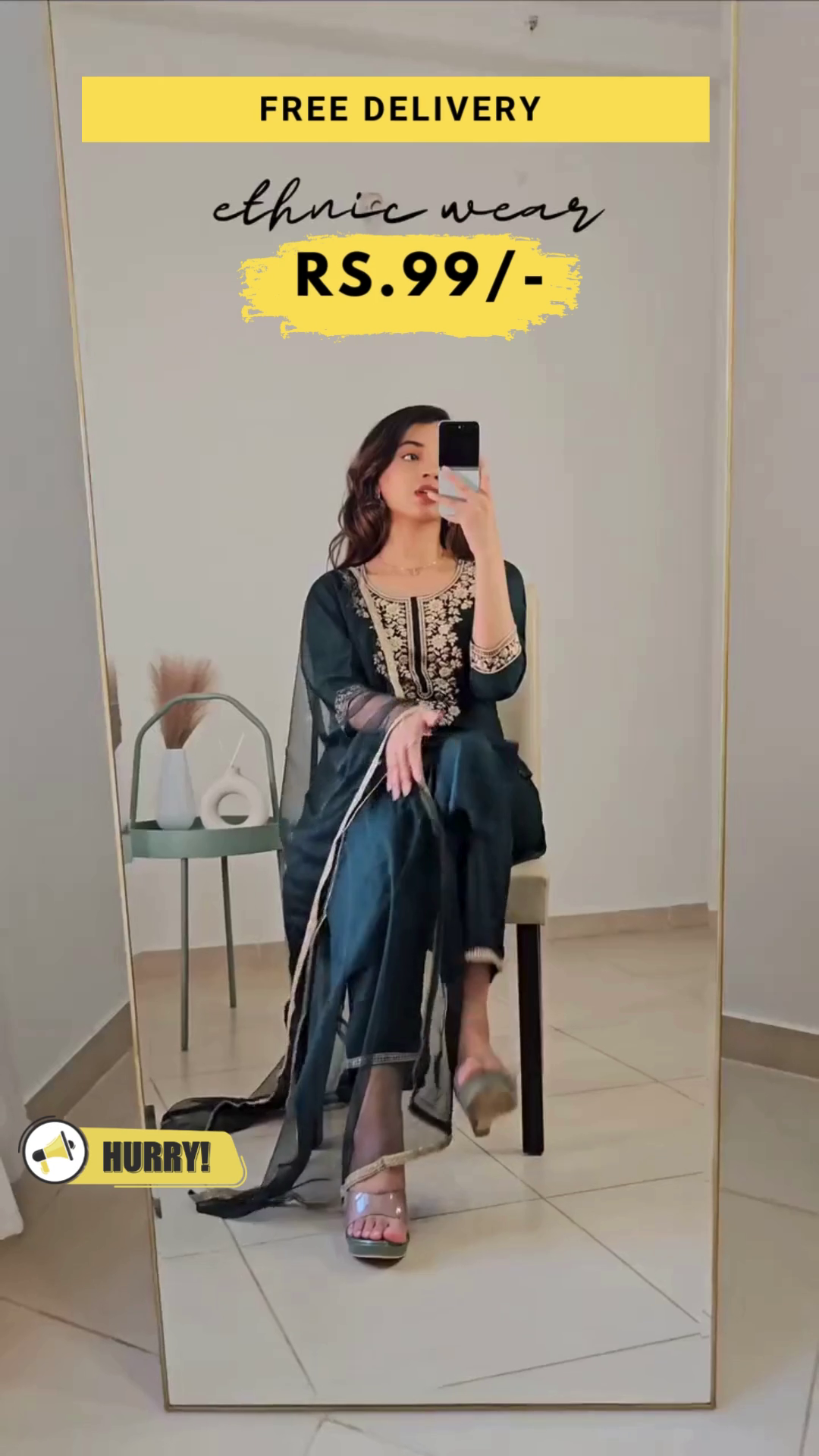 Women Silk Blend Kurta Trouser Set