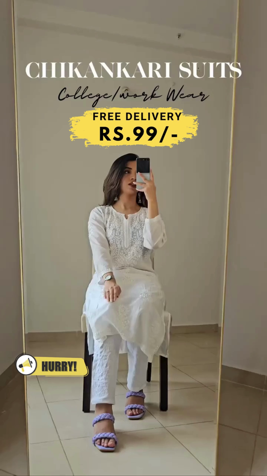 Women Silk Blend Kurta Trouser Set