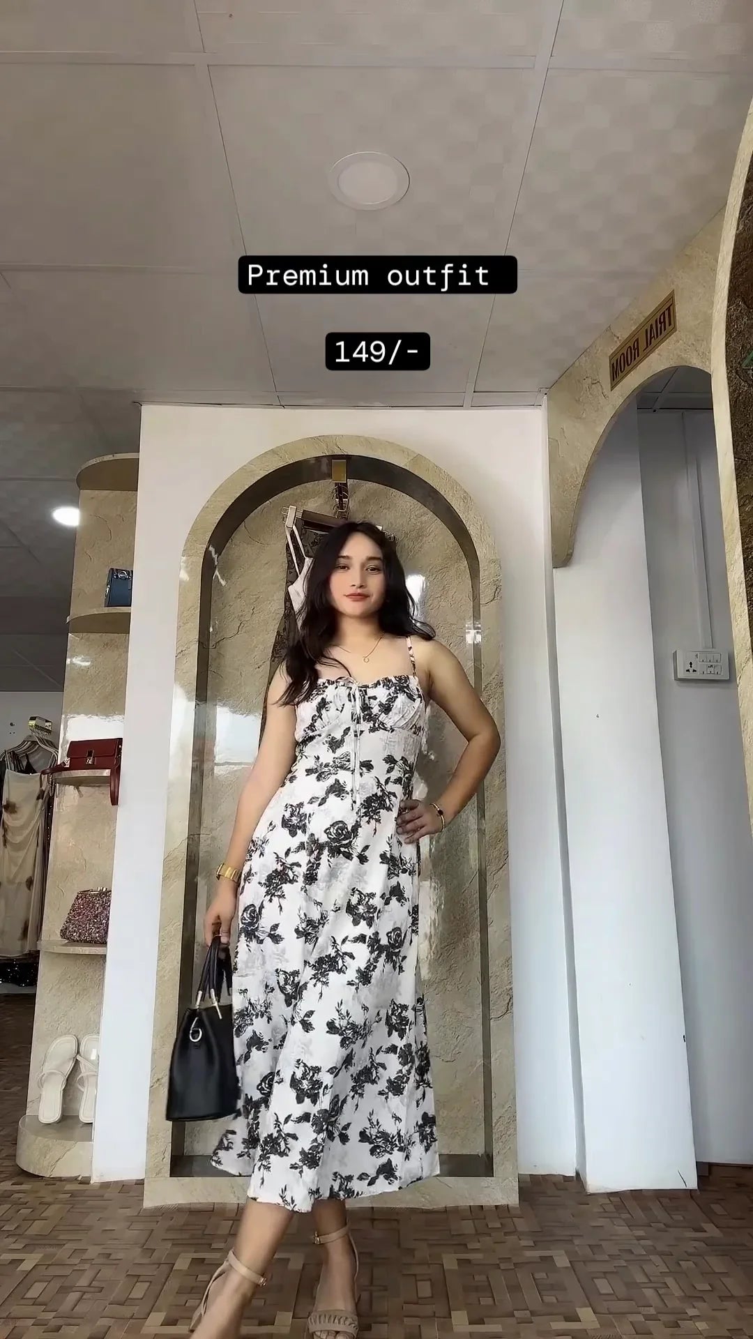 FLORAL PRINT FIT & FLARE DRESS