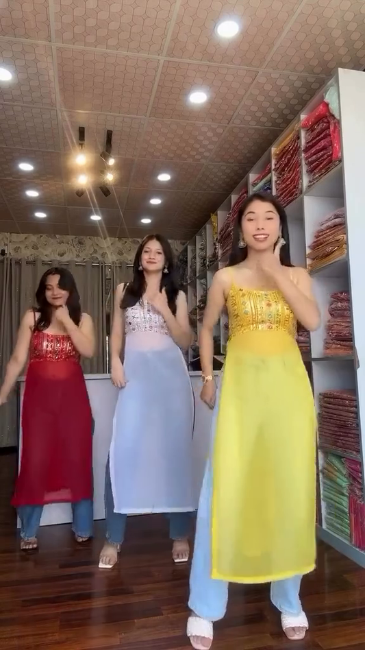 Launching New Designer Party Wear Look Gown Dupatta and Fully Stiched Bottom