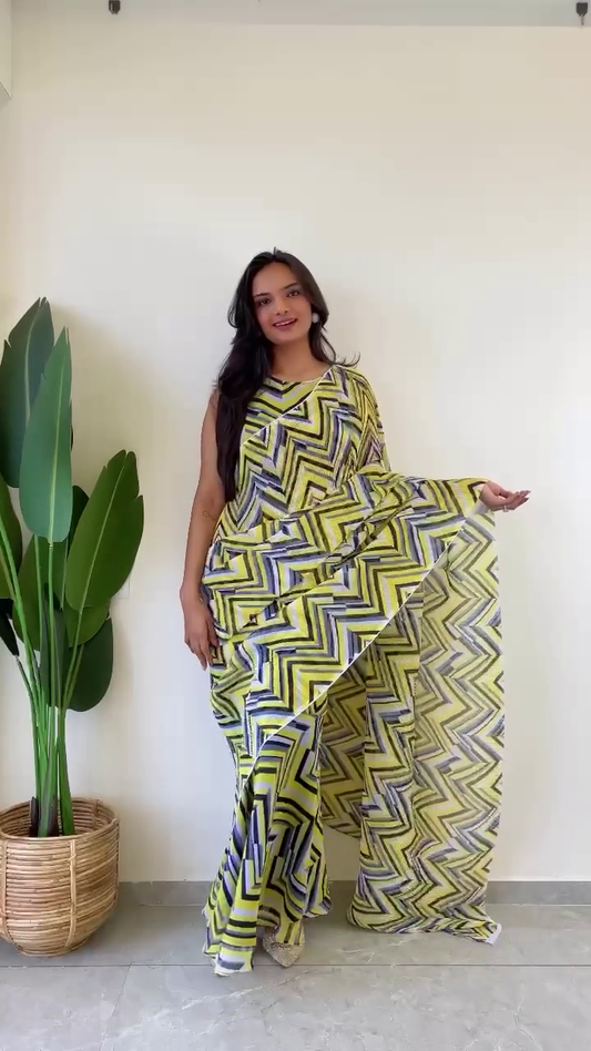 We Are Launching New Superhit Trending Faux Georgette Fabric With Digital Print Full Flair Stitched Gown With Crush Fabric Dupatta