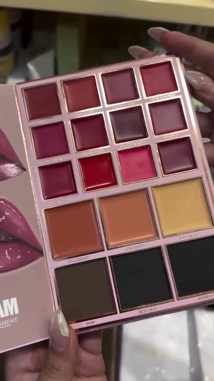 All-in-One Viral Makeup Book – Compact Beauty Kit with Eyeshadows, Blush, Highlighter & More in a Cute Travel-Friendly Design