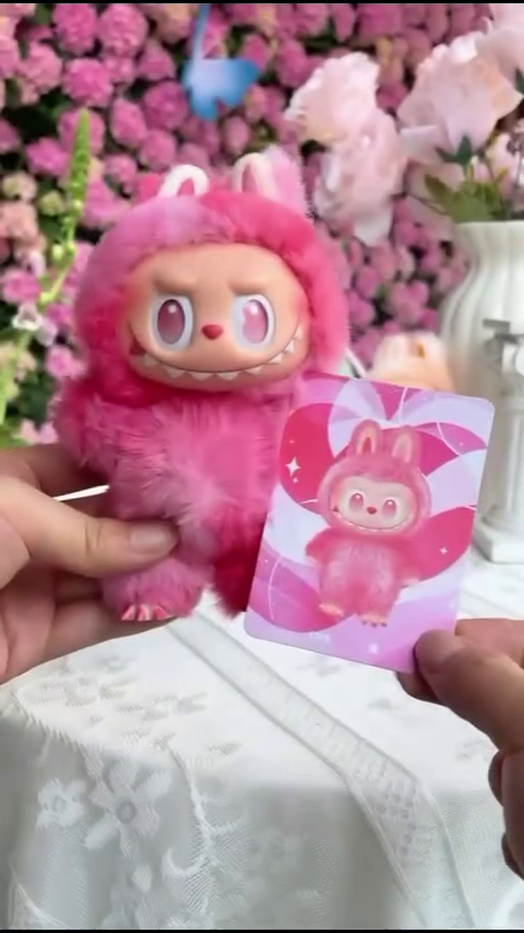 Labubu  Dolls in Pastel Colors with Adorable Anime-Inspired Faces, Perfect for Collecting and Display